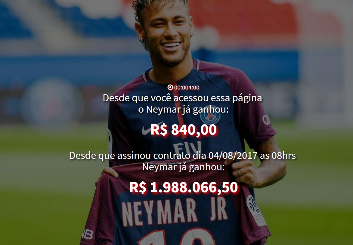 Alguem Criou Um Site So Para Mostrar Que O Neymar Ta Ganhando Muita Grana Tecmundo