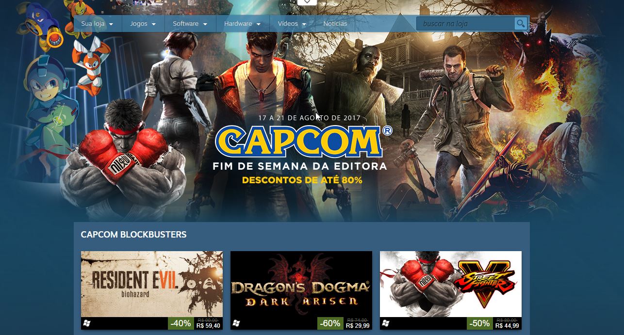 Pegue a carteira: Steam traz jogos da Capcom com até 80% de desconto 18192350372047