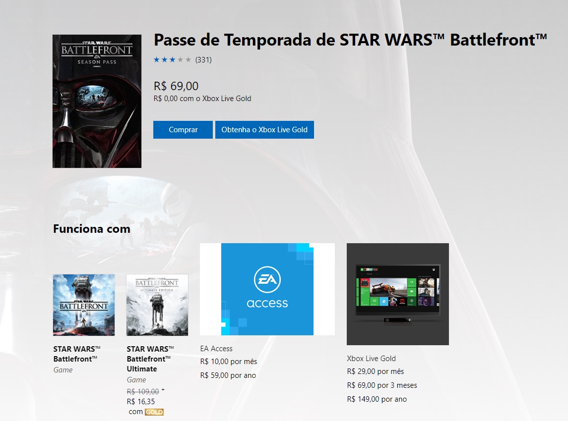 Season pass de Star Wars Battlefront está de graça na Live, PSN e Origin