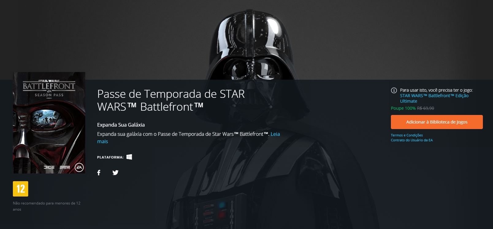 Season pass de Star Wars Battlefront está de graça na Live, PSN e Origin