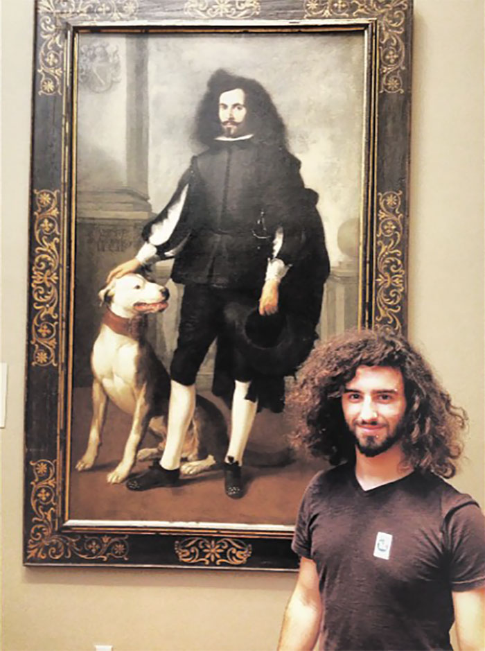 Homem igual ao quadro