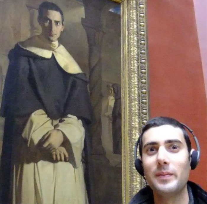 Quadro e homem