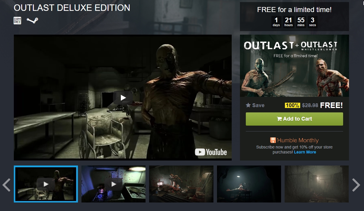 Por tempo limitado: Outlast e DLC estão de graça na Humble Store Outlast-jogo-terror-21161544657276