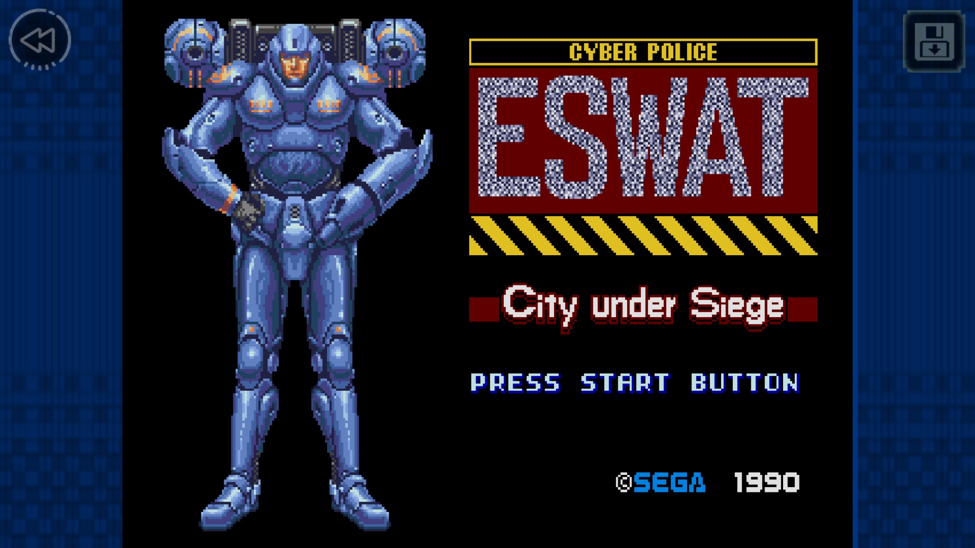 ESWAT: City Under Siege, de Mega Drive, é o novo jogo da SEGA Forever