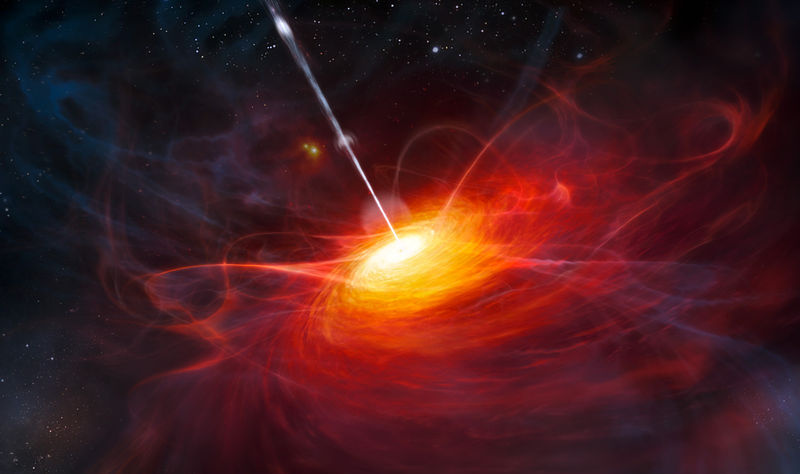 Representação de um quasar