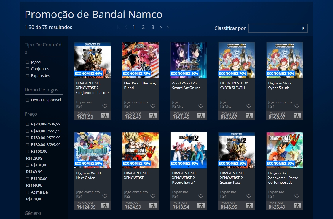 Promoção da PSN traz muitos jogos da Ubisoft e games de anime da Bandai