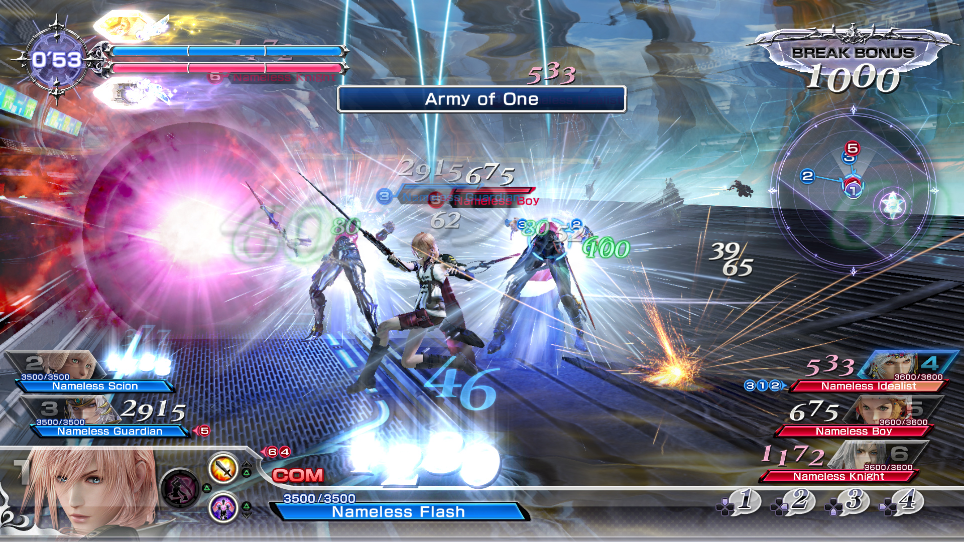 Dissidia Lightning combate