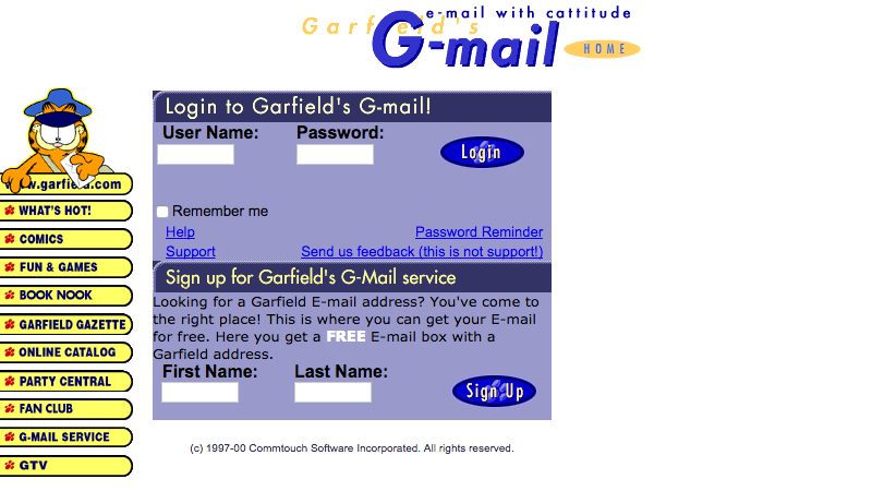 Você sabia que o primeiro 'Gmail' foi um serviço de emails do Garfield? - TecMundo