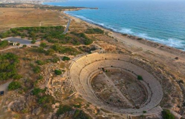 la Arena de Leptis Magna, Libia