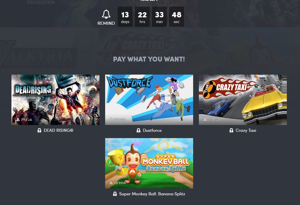 Humble Bundle traz crossover da SEGA, Capcom e PlayStation com vários games