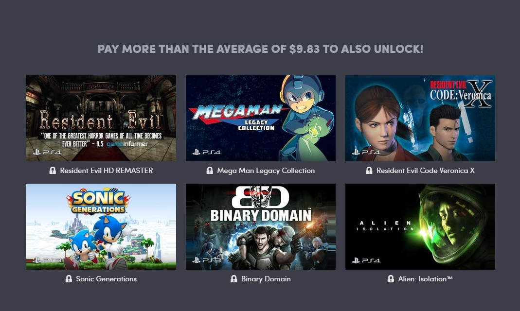 Humble Bundle traz crossover da SEGA, Capcom e PlayStation com vários games
