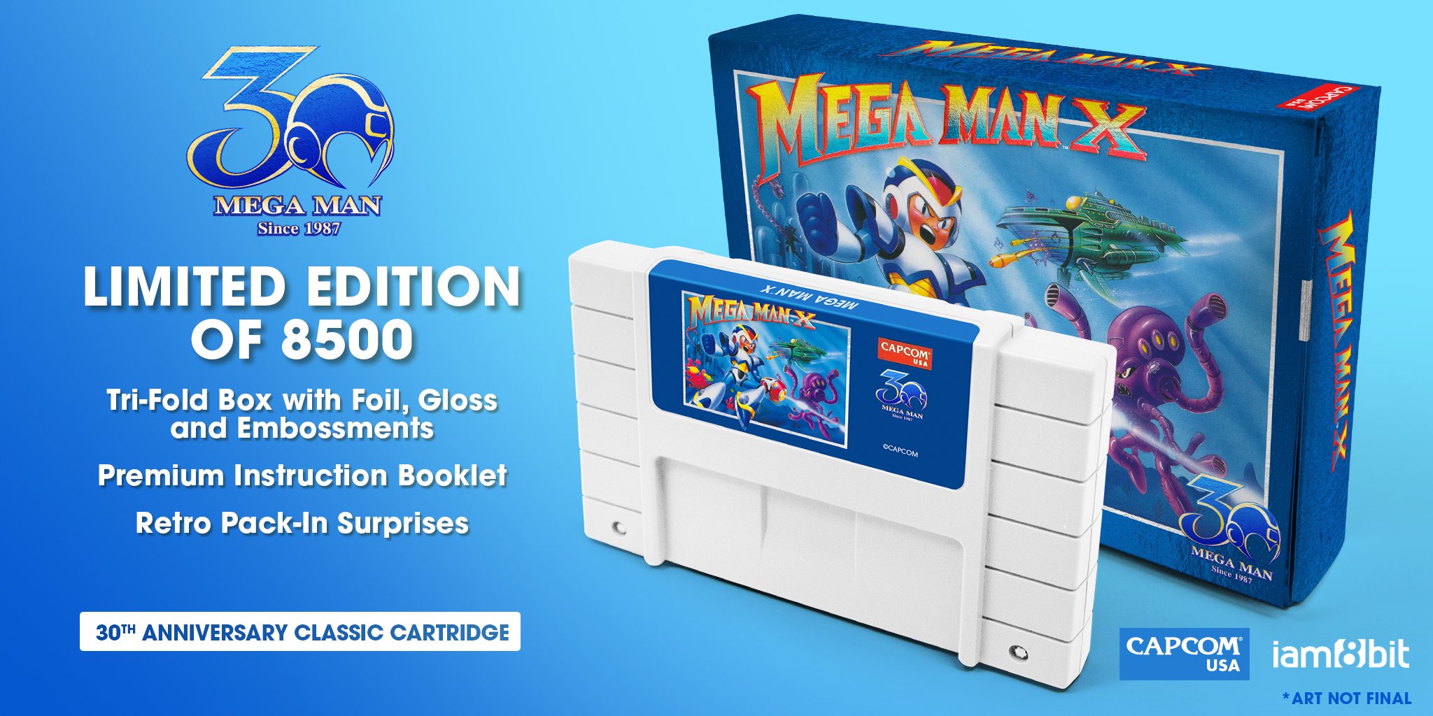 Capcom e Iam8bits anunciam versão de 30 anos dos cartuchos de Mega Man