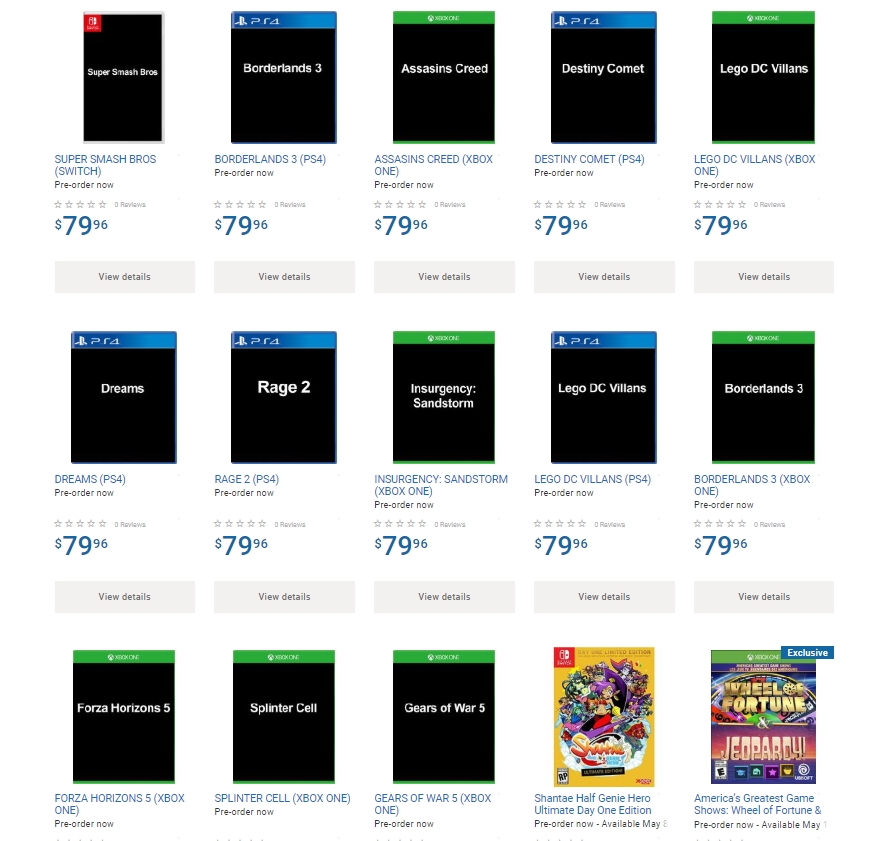 Eita! Walmart lista Gears of War 5, Borderlands 3, Just Cause 4 e mais Aeg-09120449181103