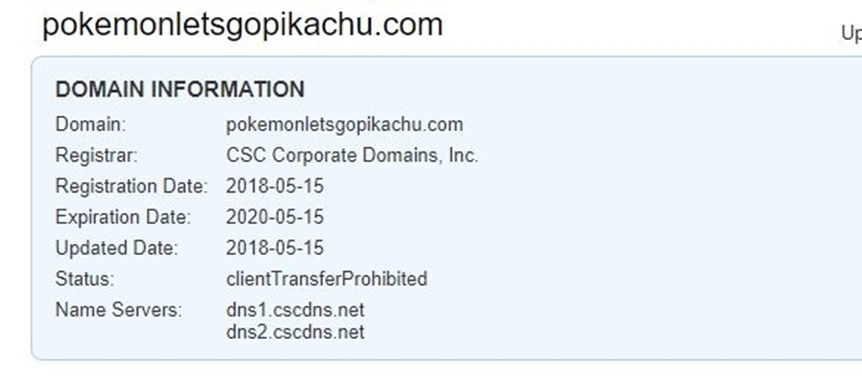 Marcas Pokémon Let’s Go Pikachu e Let’s Go Eevee têm domínios registrados