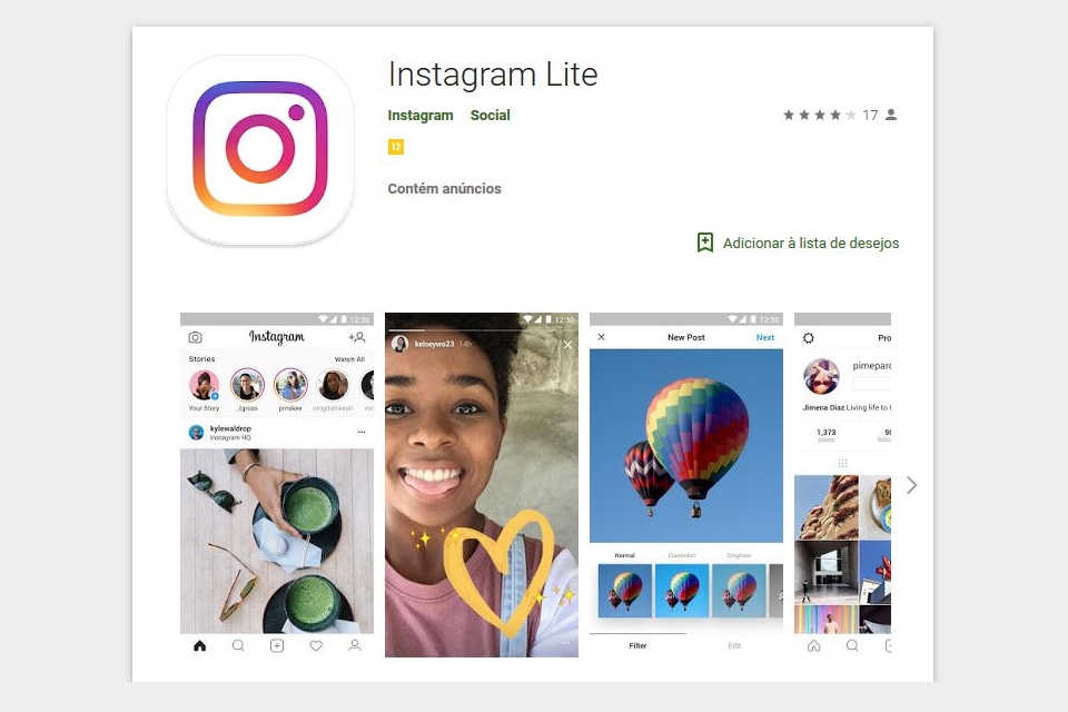 Mais leve do que o app normal, Instagram Lite é lançado para Android -  TecMundo