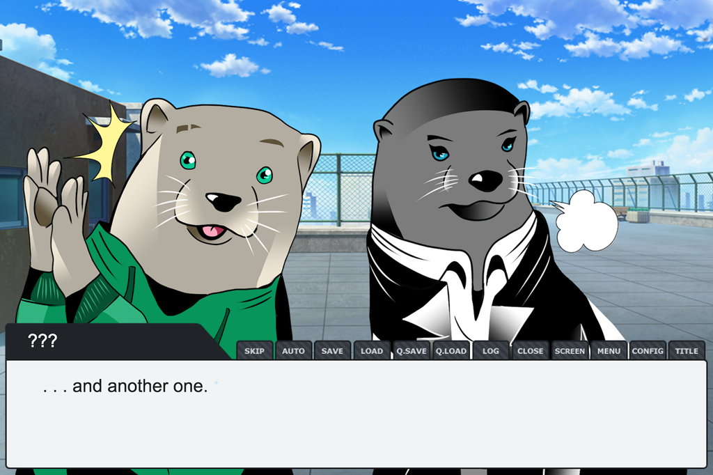 Otter of My Life é um visual novel sobre... lontras adolescentes