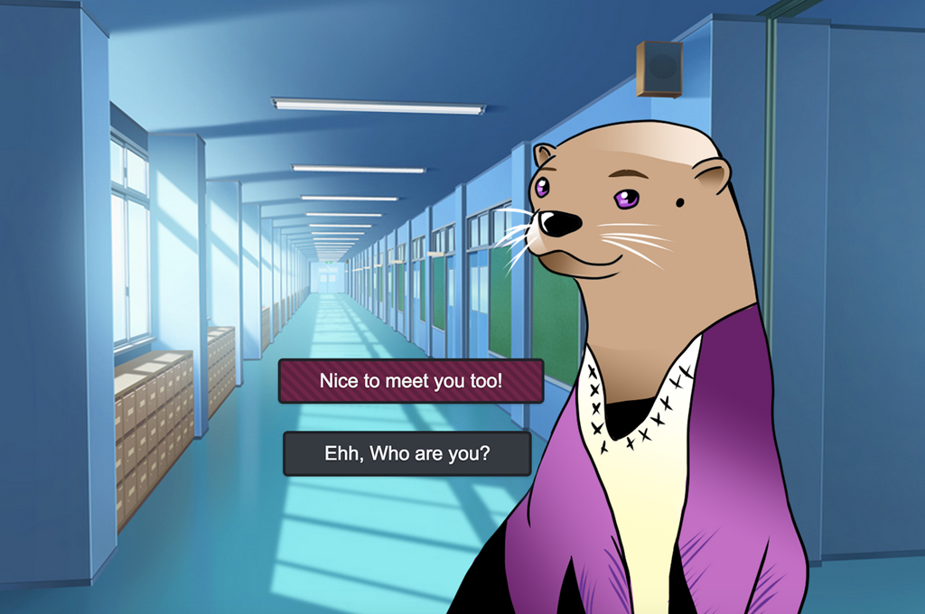 Otter of My Life é um visual novel sobre... lontras adolescentes