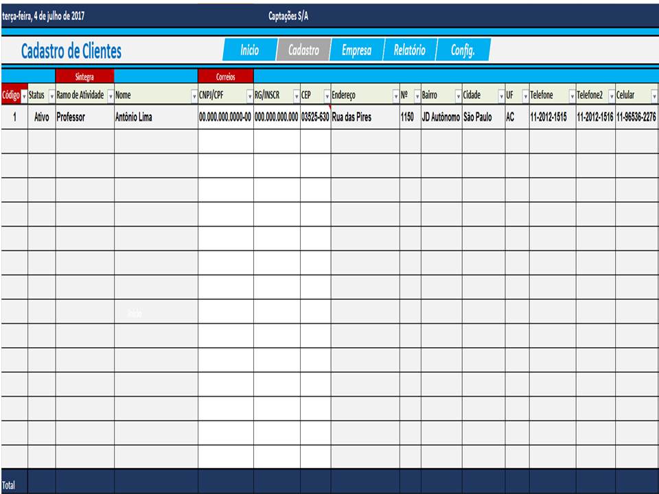 Planilhas Em Excel Editaveis Cadastro Cliente E Produ 0457