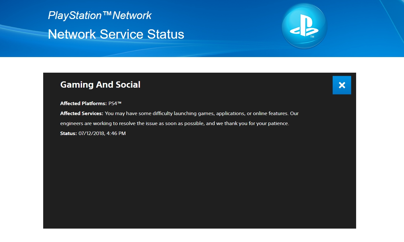 PSN está instável no PlayStation 4 e alguns jogos não podem ser jogados