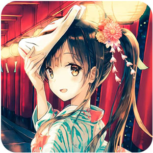 Logo Anime Girls Theme Ícone Logo Anime Girls Theme Ícone