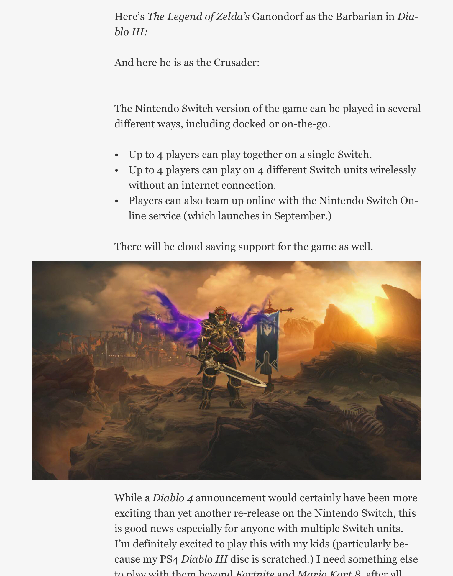 Bomba! Diablo 3 de Switch é vazado e terá conteúdo exclusivo ainda em 2018