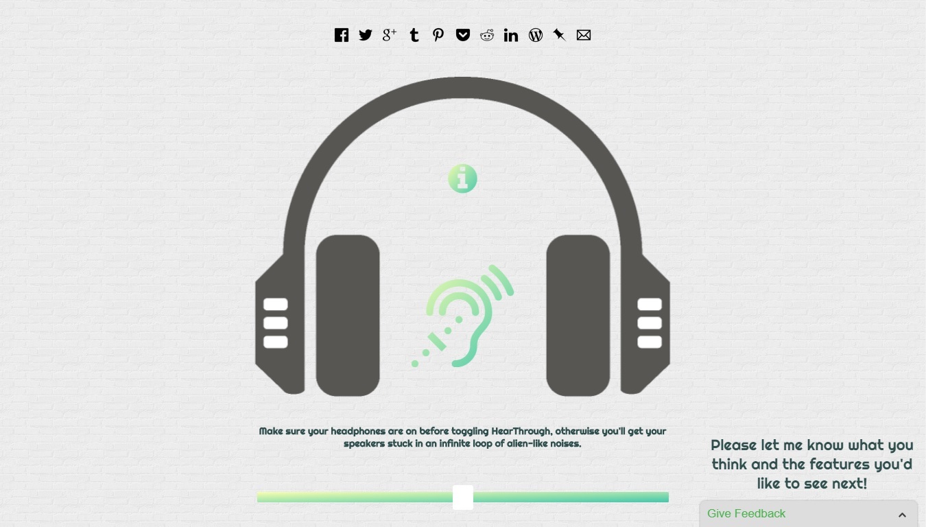 Hear Through - Imagem 1 do software