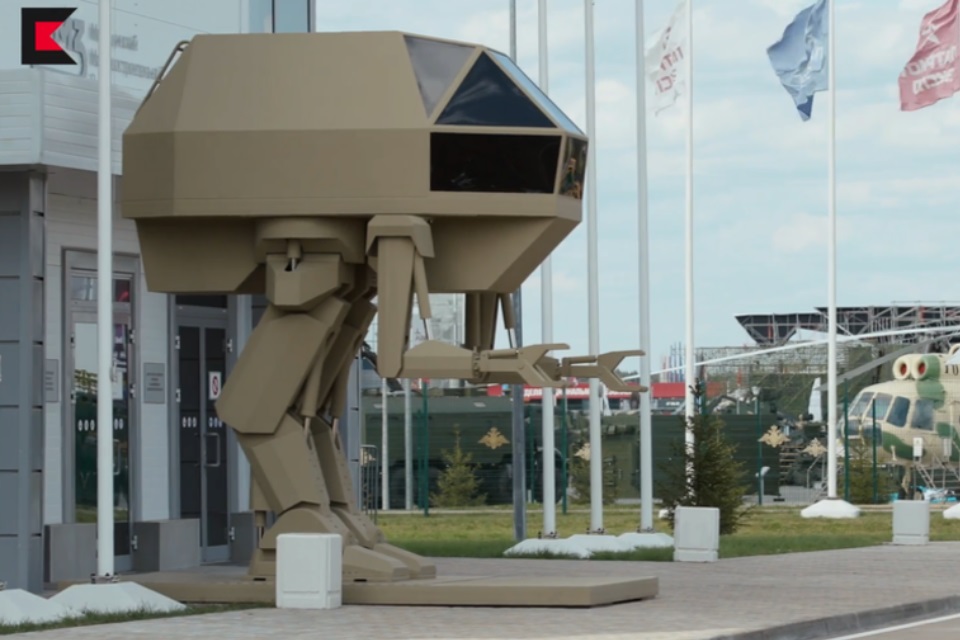 Imagem de: Rússia divulga desenvolvimento de andadores de combate