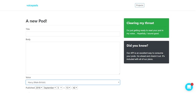 Voicepods - Imagem 1 do software