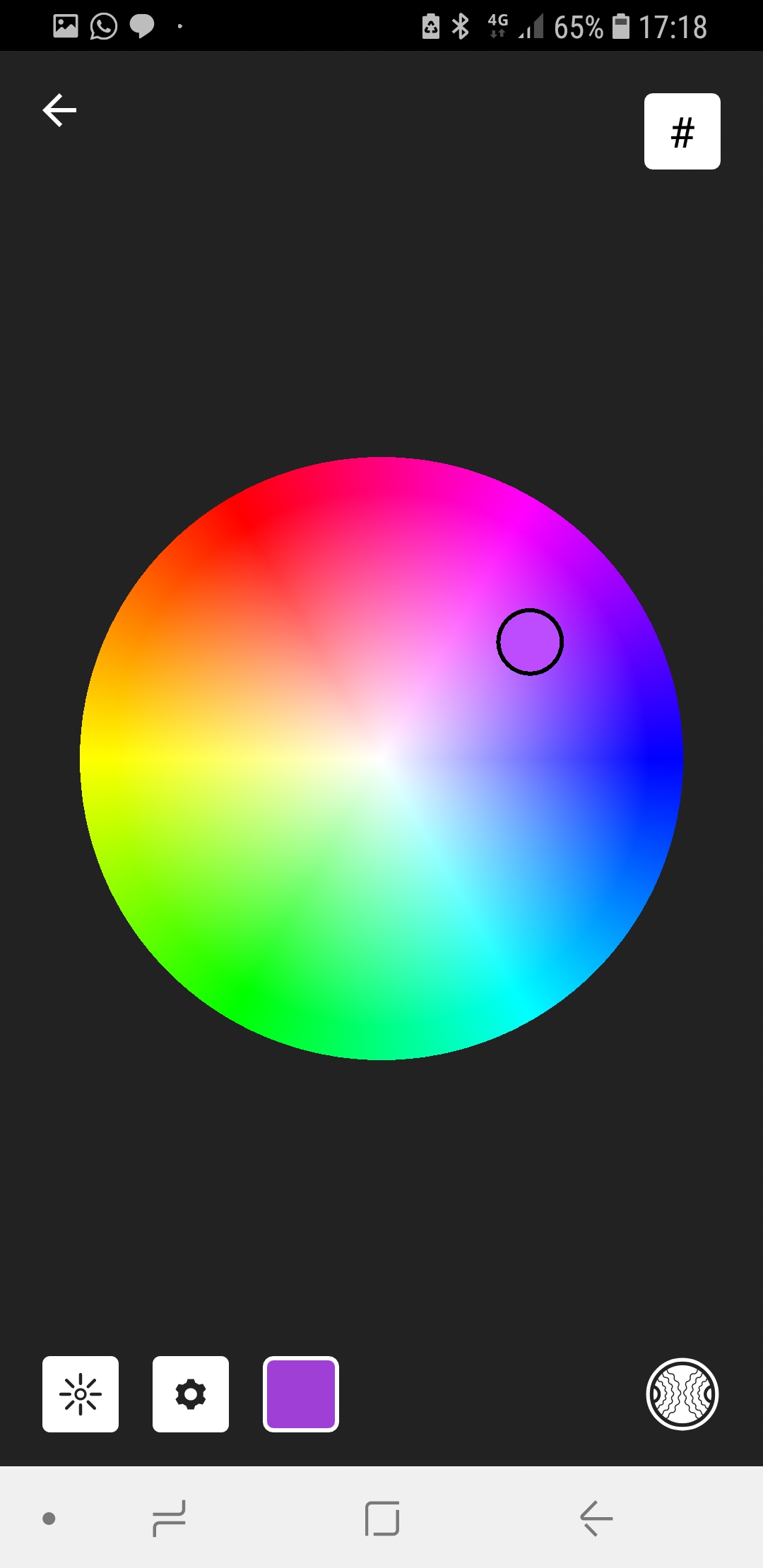 Escolha de cores e efeitos chroma