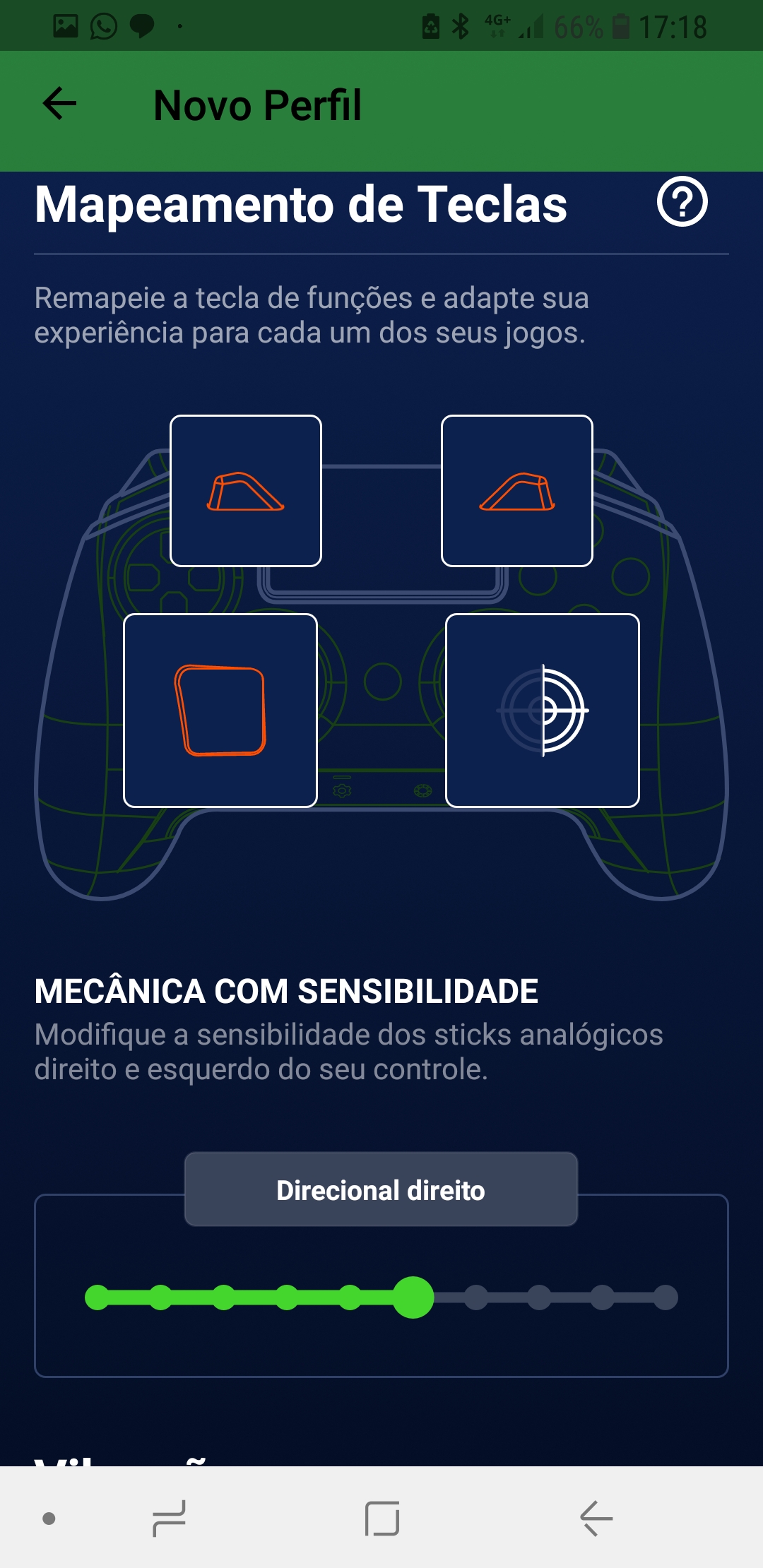 Ajuste da redução de sensibilidade