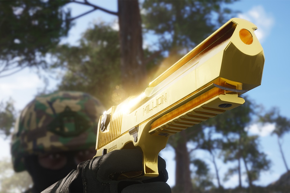 SCUM comemora 1 milhão de cópias vendidas com pistola dourada