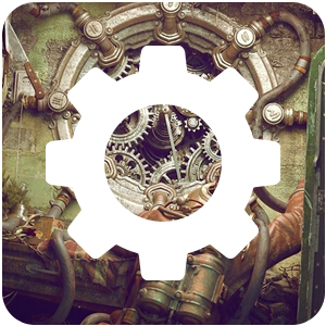 Logo Steampunk Theme Ícone Logo Steampunk Theme Ícone