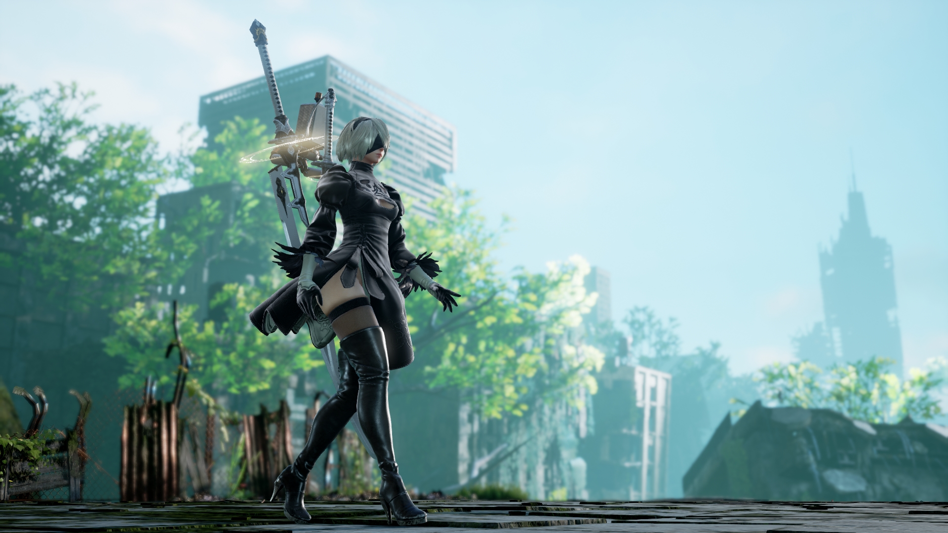 2B, de NieR: Automata, ganha diversas novas imagens em SoulCalibur VI