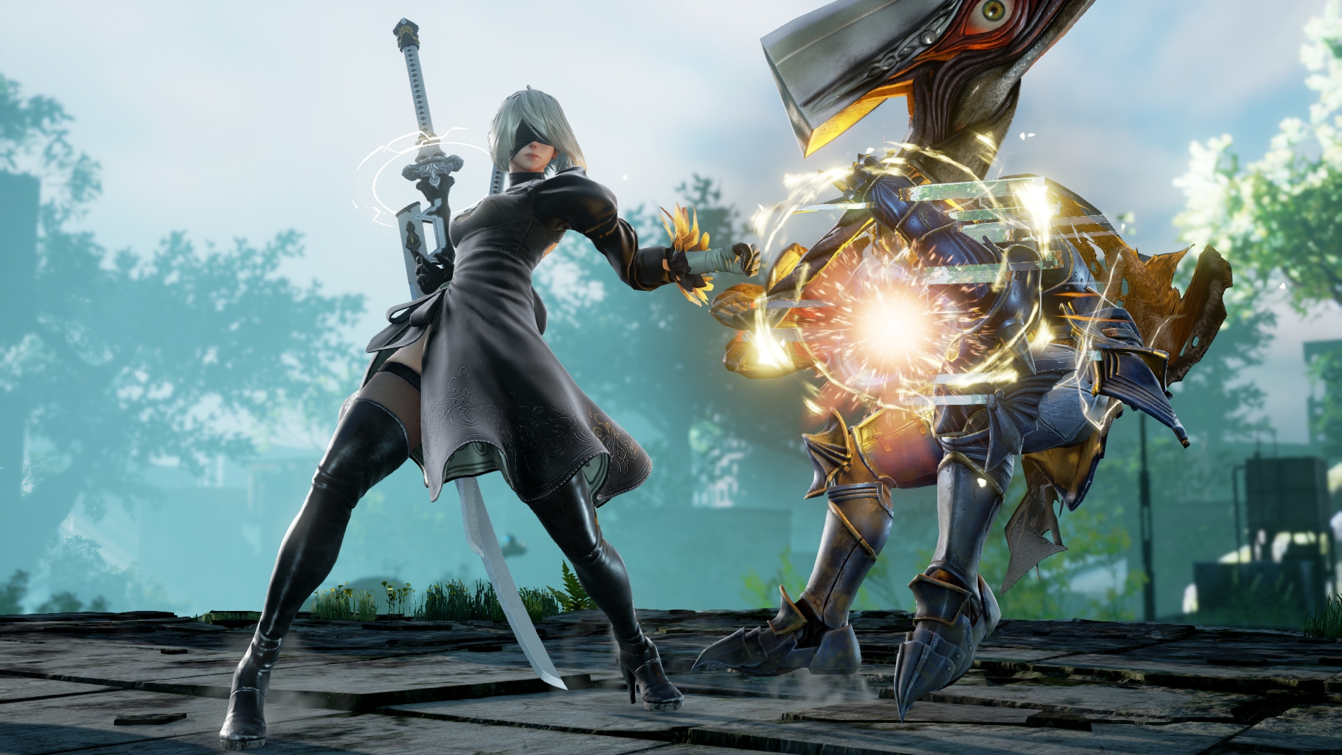 2B, de NieR: Automata, ganha diversas novas imagens em SoulCalibur VI