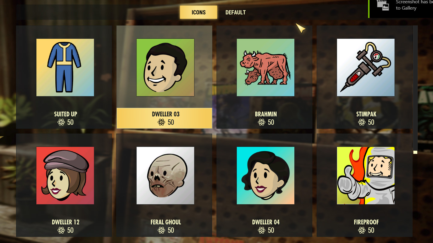 Veja alguns dos itens que poderão ser comprados com Atoms em Fallout 76