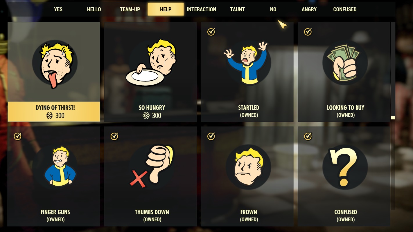 Veja alguns dos itens que poderão ser comprados com Atoms em Fallout 76