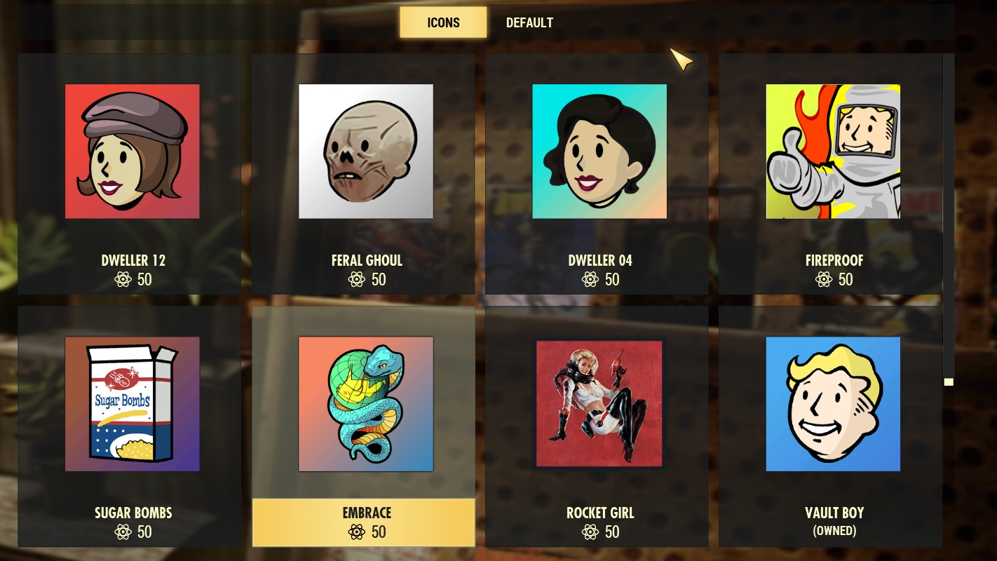 Veja alguns dos itens que poderão ser comprados com Atoms em Fallout 76