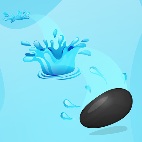 Logo Stone Skimming Ícone Logo Stone Skimming Ícone
