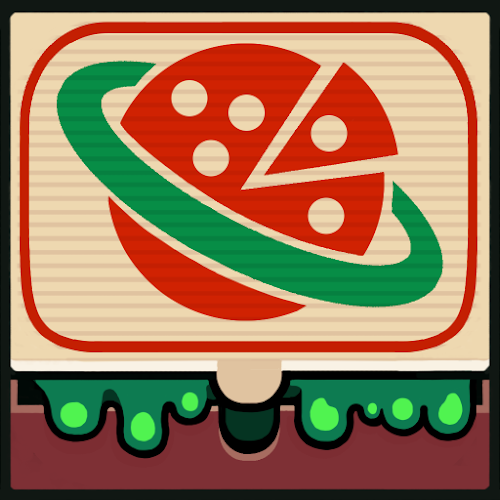 Logo Slime Pizza Ícone Logo Slime Pizza Ícone