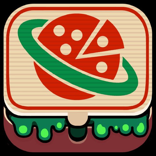 Logo Slime Pizza Ícone Logo Slime Pizza Ícone