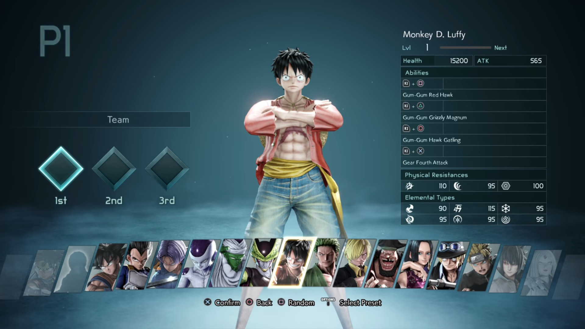 Quais os personagens de Jump Force?