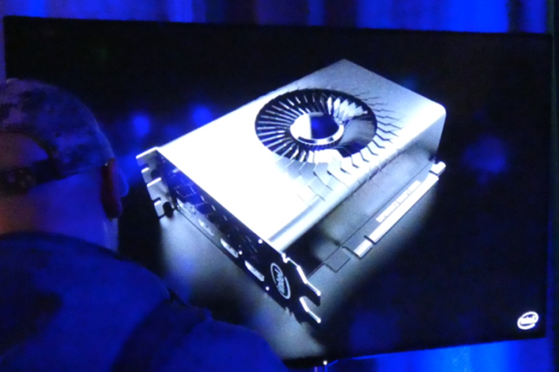 Imagem de: Intel mostra design prévio da sua primeira placa gráfica dedicada