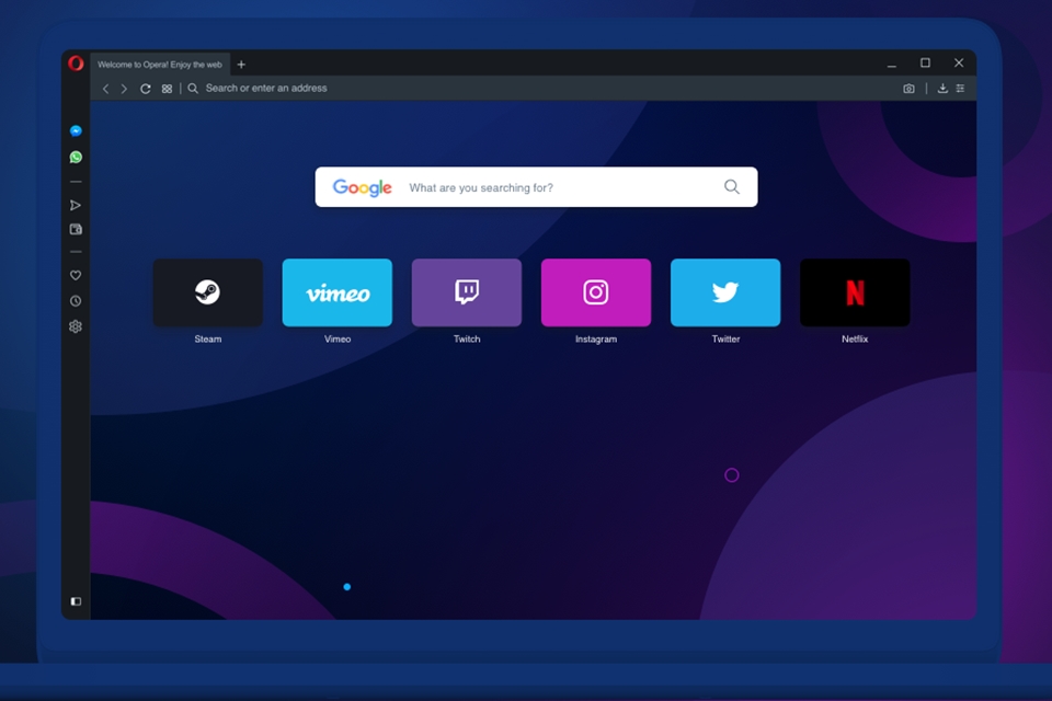 Imagem de: Nova versão do Opera traz carteira nativa para criptomoedas e modo noturno