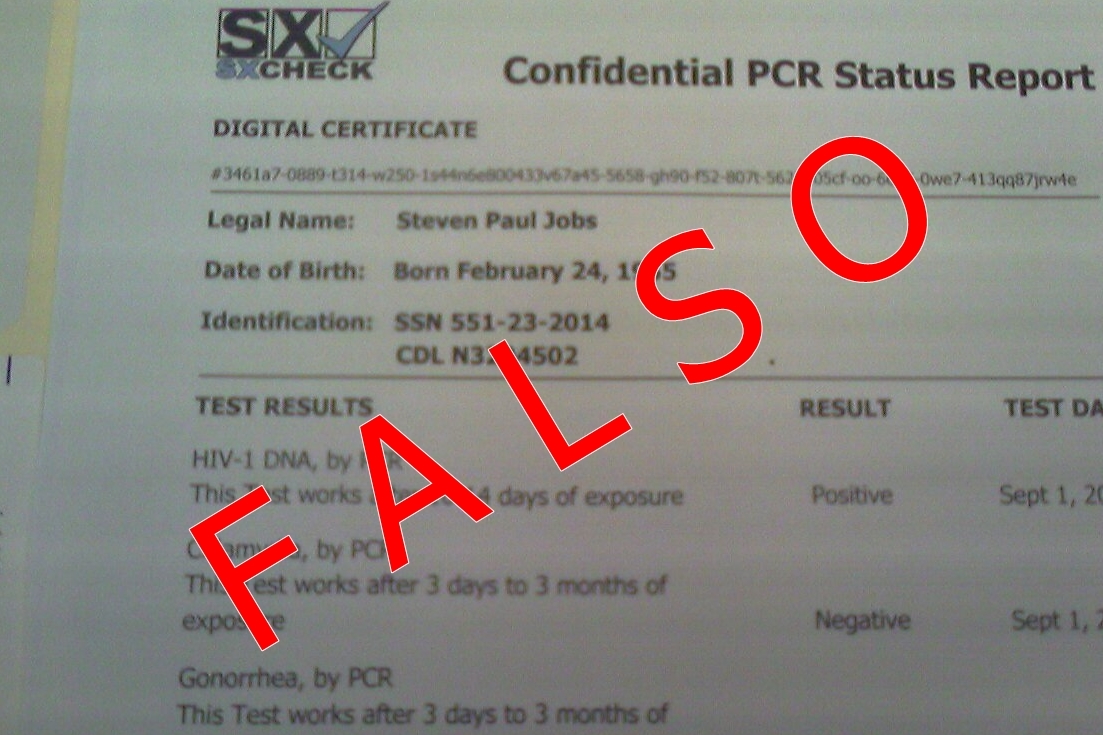 Imagem de: Teste de HIV positivo de Steve Jobs que circula na web é falso