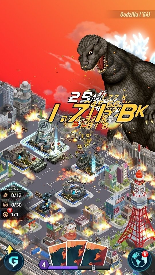 Godzilla Defence Force é o game mobile para defender Tokyo dos kaijus
