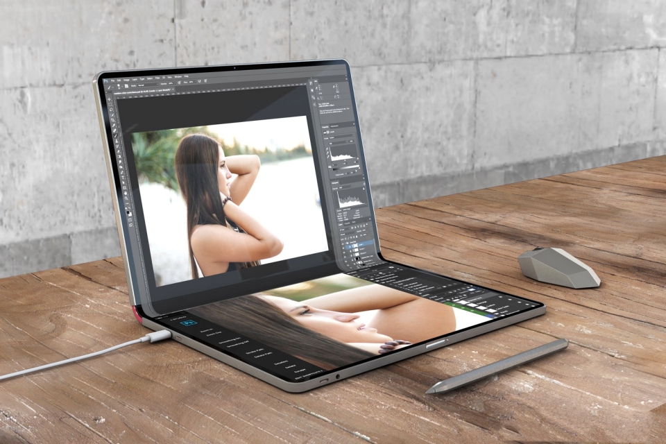 Imagem de: Possível iPad dobrável poderá ser rival do próximo Microsoft Surface