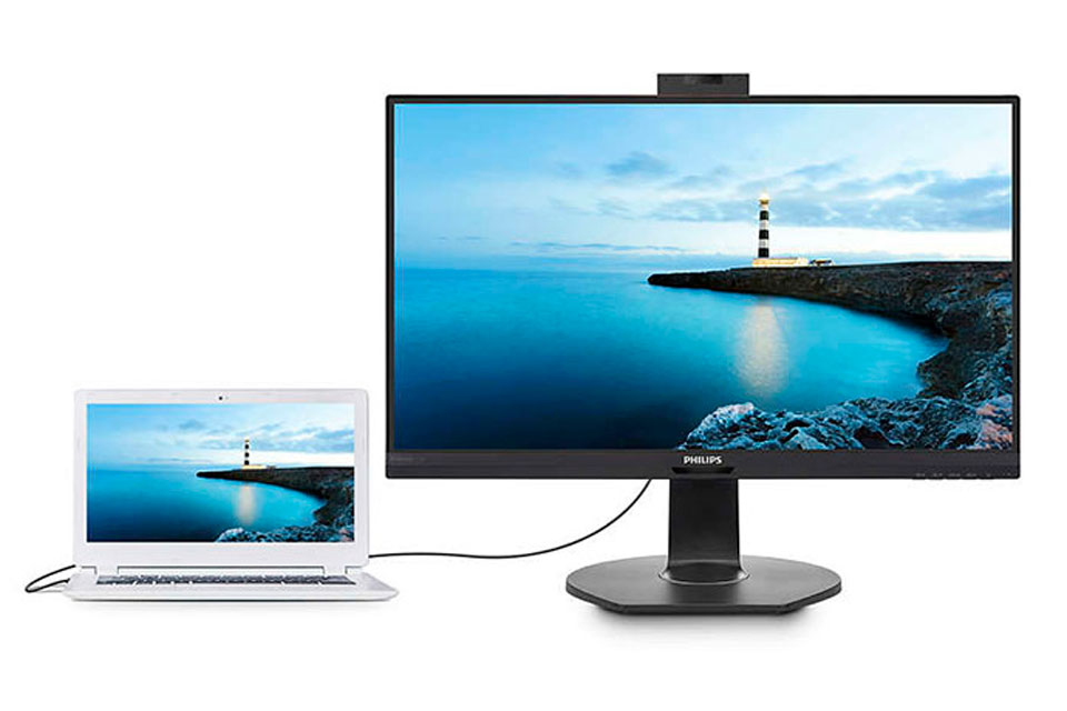 Imagem de: Philips lança 2 novos monitores que servem como estações USB