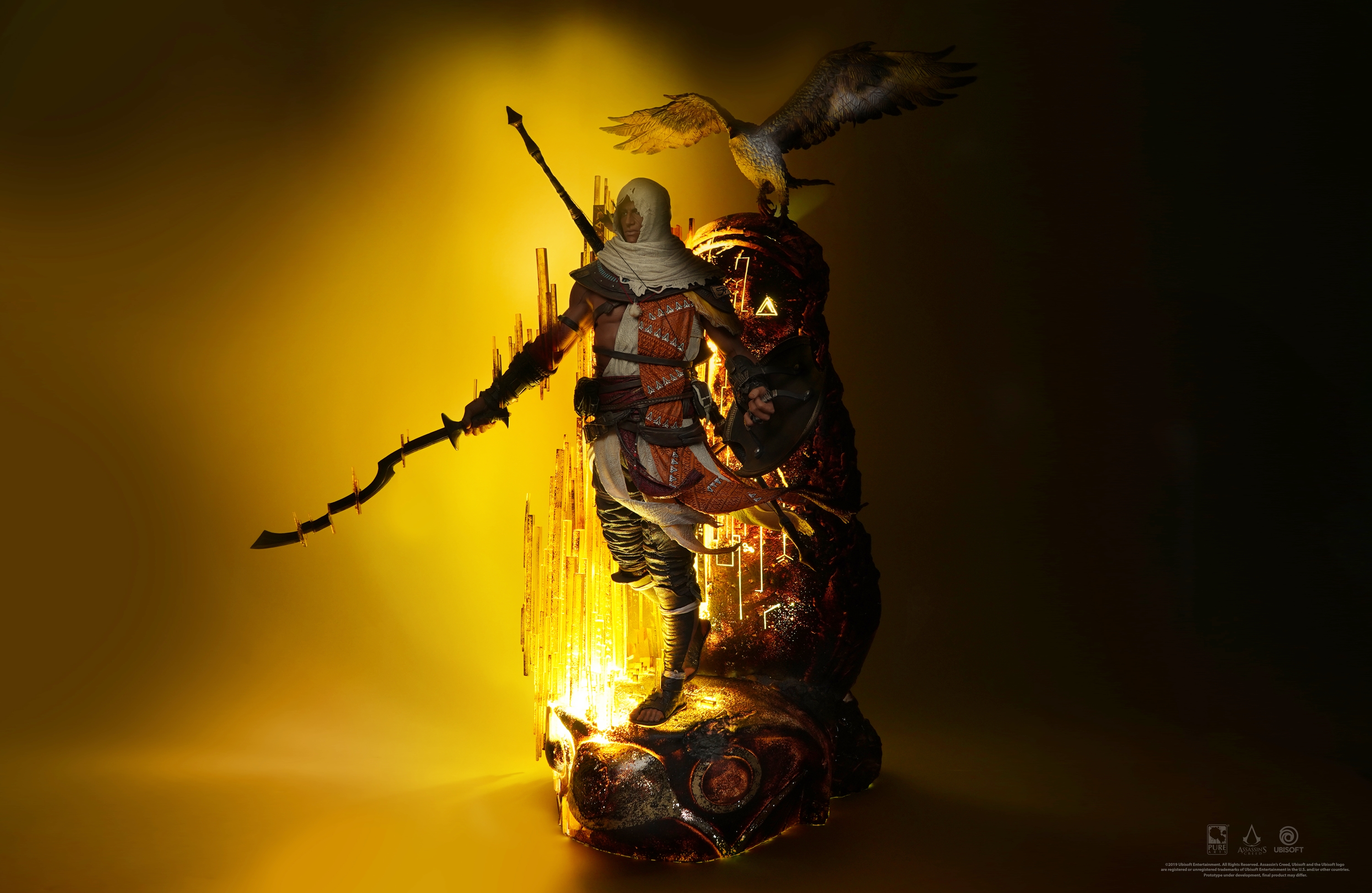 Bayek, de Assassin’s Creed Origins, ganha estátua de brilhar os olhos
