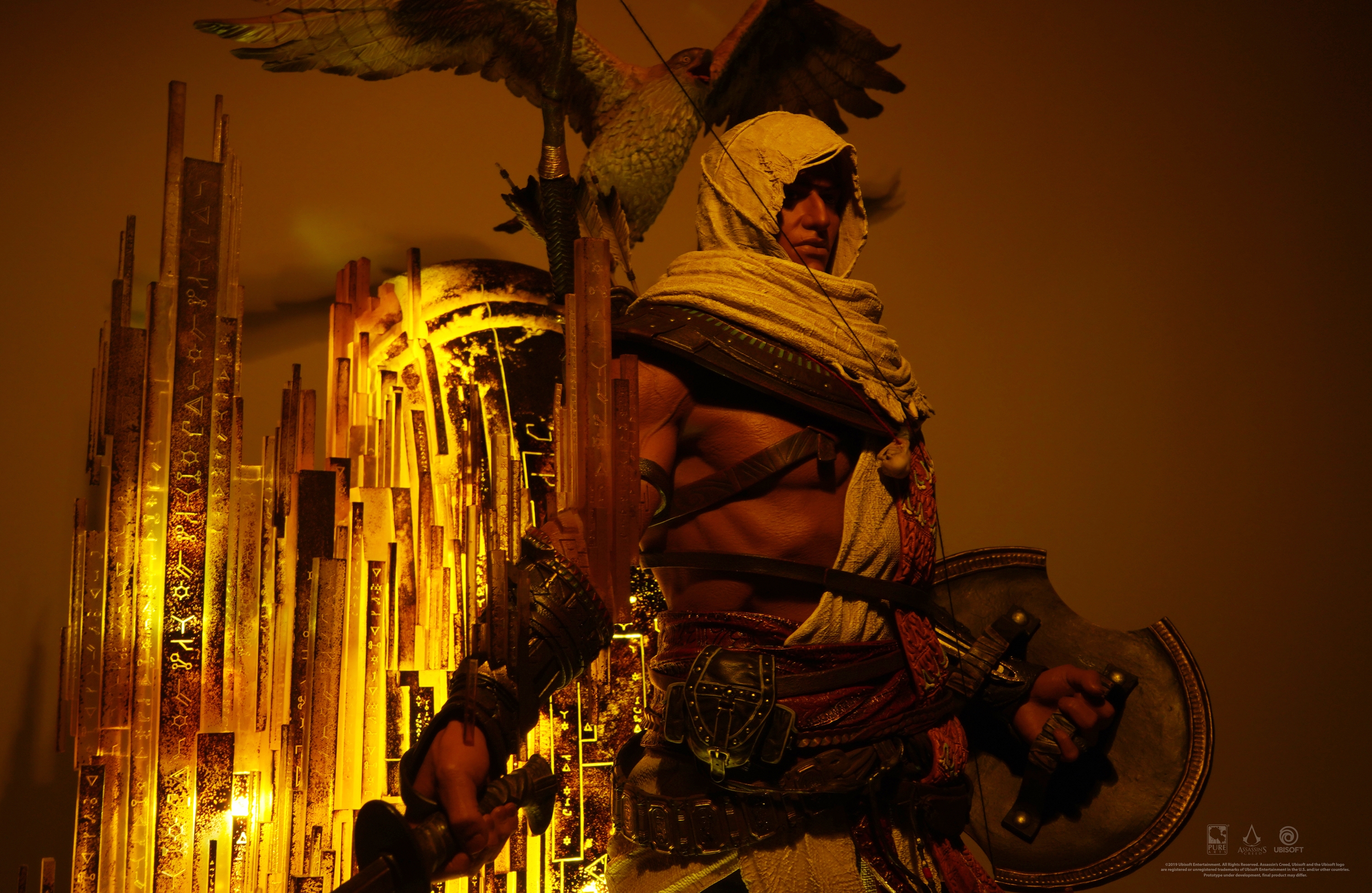 Bayek, de Assassin’s Creed Origins, ganha estátua de brilhar os olhos