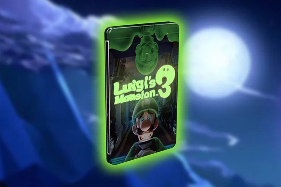 Reserva de Luigi’s Mansion 3 garante caixa metálica fluorescente